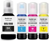 verena 001 003 008 High Yield Refill Ink SET 1 for Printer Black + Tri Color Combo Pack Ink Bottle