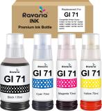 Ravaria GI 71 Ink For G10 Black + Tri Color Combo Pack Ink Bottle