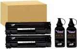 verena Easy Refill HP88A Toner Cartridge With 88A Powder Compatible for HP Printer Black - Twin Pack Ink Toner