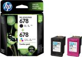 HP 678 Black + Tri Color Combo Pack Ink Cartridge