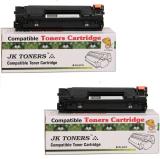 JK Toners 925 CE285A CB435A Toner Cartridge For LBP 6030B, 6018B, 3010B, LBP3018, LBP3018B Black - Twin Pack Ink Cartridge