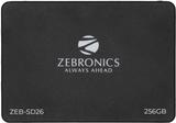 ZEBRONICS ZEB-SD26 256 GB Laptop, Desktop Black SATA III Internal Solid State Drive (SSD) (ZEB-SD26 256 GB Solid State Drive, TLC, SATA II & SATA III Interface) (Interface: SATA III, Form Factor: 2.5 Inch)