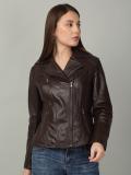 Teakwood Leathers Full Sleeve Solid Women Jacket