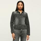 Pepe Jeans Full Sleeve Washed Women Jacket