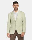 Blackberrys Solid Single Breasted Casual Men Blazer (Green)