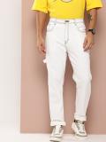 HARVARD Tapered Fit Men White Jeans