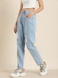 HERE&NOW Tapered Fit Women Light Blue Jeans