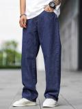 ANGERHOOD Loose Fit Men Dark Blue Jeans