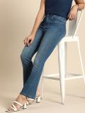 all about you Boot-Leg Women Blue Jeans