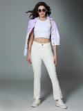 High Star Boot-Leg Women White Jeans