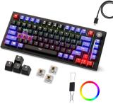 Kreo Hive RGB Gaming Mechanical Keyboard, RGB Keyboards, Braided Cable, led keyboard Wired USB Gaming Keyboard (3 Colour Keycaps, Brown Switches, RGB Backlight)