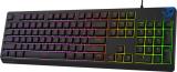 EVOFOX Deathray Prism RGB Silent Membrane Keys Wired USB Gaming Keyboard (Black)