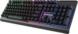 EVOFOX Warhammer Floating Keycaps, 19 Anti Ghosting Keys and LED Backlit Wired USB Gaming Keyboard (Black)