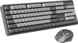 Portronics Key9 Combo Wireless Keyboard and Mouse, Ergonomic Mouse, USB Receiver, Wireless Laptop Keyboard (Grey)