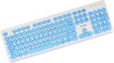 Intex Wired Keyboard Classy (IT-KB335) Wired USB Multi-device Keyboard (White & Blue)