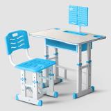 baybee Reading Writing Study Table for Kids Chair For Students 3 Height Adjustable Kids Metal Study Table (Finish Color - Blue, DIY(Do-It-Yourself))