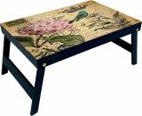 Enigmatic Woodworks Multi Purpose Study Table For kids Made in India, Laptop Table, Bed Table, Study Table (Bird with Flower in Black Color) Engineered Wood Study Table (Finish Color - Bird with Flower Black, Pre-assembled)