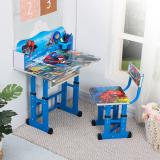 MY LITTLE TOWN Kids & Chair with Adjustable Height (Blue) Engineered Wood Study Table (Finish Color - Blue, DIY(Do-It-Yourself))