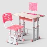 baybee Reading Writing Study Table for Kids Chair For Students 3 Height Adjustable Kids Metal Study Table (Finish Color - Pink, DIY(Do-It-Yourself))