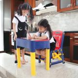 RISEM INTERNATIONAL Red Clor Study table With Chair Set Plastic Study Table (Finish Color - RED, DIY(Do-It-Yourself))