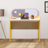 Smartsters Rockstar Kids Study Table with Pin-up Board & White Board |Chair not included | Engineered Wood Study Table (Free Standing, Finish Color - Beige & Yellow, Knock Down)