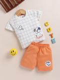 YK X Tinyo Boys Casual T-shirt Shorts (White)