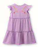 BEEBAY Indi Girls Midi/Knee Length Casual Dress (Purple, Cap Sleeve)