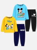 YK Disney Kids Nightwear Boys & Girls Characters Cotton Blend (Multicolor Pack of 2)