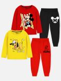 YK Disney Kids Nightwear Boys & Girls Characters Cotton Blend (Multicolor Pack of 2)