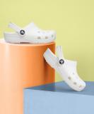 CROCS Boys & Girls Sling Back Clogs (White , 2 year)