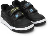 PUMA Boys & Girls Velcro Running Shoes (Black)