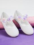 Fame Forever by Lifestyle Girls Buckle Ballerinas (White)