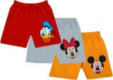 DISNEY BY MISS & CHIEF Short For Boys & Girls Sports Graphic Print Cotton Blend (Multicolor, Pack of 3)