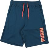 PUMA Short For Boys Casual Solid Cotton Blend (Blue, Pack of 1)