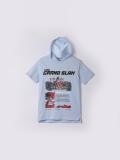 Fame Forever by Lifestyle Boys Printed Cotton Blend Regular T Shirt (Light Blue, Pack of 1)