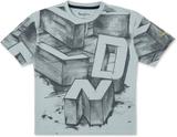 Pepe Jeans Boys Printed Pure Cotton Oversized T Shirt (Blue, Pack of 1)