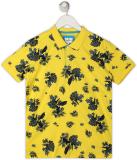 Pepe Jeans Boys Printed Pure Cotton Regular T Shirt (Yellow, Pack of 1)