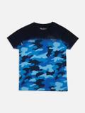 Pepe Jeans Boys Printed Cotton Blend Regular T Shirt (Blue, Pack of 1)