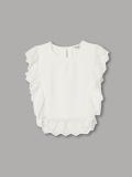 Fame Forever by Lifestyle Girls Casual Polyester Ruffeld Top (White, Pack of 1)