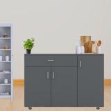 SPECIALITY PANELS 3 Door with Drawer Storage Unit with Termites Resistance Free Assembly Engineered Wood Kitchen Cabinet (Finish Color - Grey, Pre-assembled)