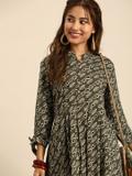 Sangria Women Printed Anarkali Kurta (Multicolor)