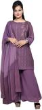 Remoulding Folklore Women Embroidered Straight Kurta (Purple)