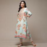 BIBA Women Printed Straight Kurta (Multicolor)