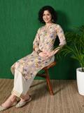 Sangria Women Solid Straight Kurta (White)