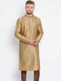 Sanwara Men Solid Straight Kurta (Brown)