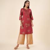 Rangmanch by Pantaloons Women Printed A-line Kurta (Red)