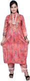 Remoulding Folklore Women Printed Straight Kurta (Pink)