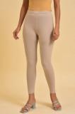 W Ethnic Wear Legging (Beige, Solid)