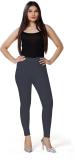 Foxy Ankle Length  Ethnic Wear Legging (Grey, Solid)