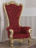 Smarts collection Wooden Royal Wedding Chair Wood // Wood Wedding Chair, Wooden Maharaja Chair Solid Wood Living Room Chair (Finish Color - Golden, Pre-assembled)